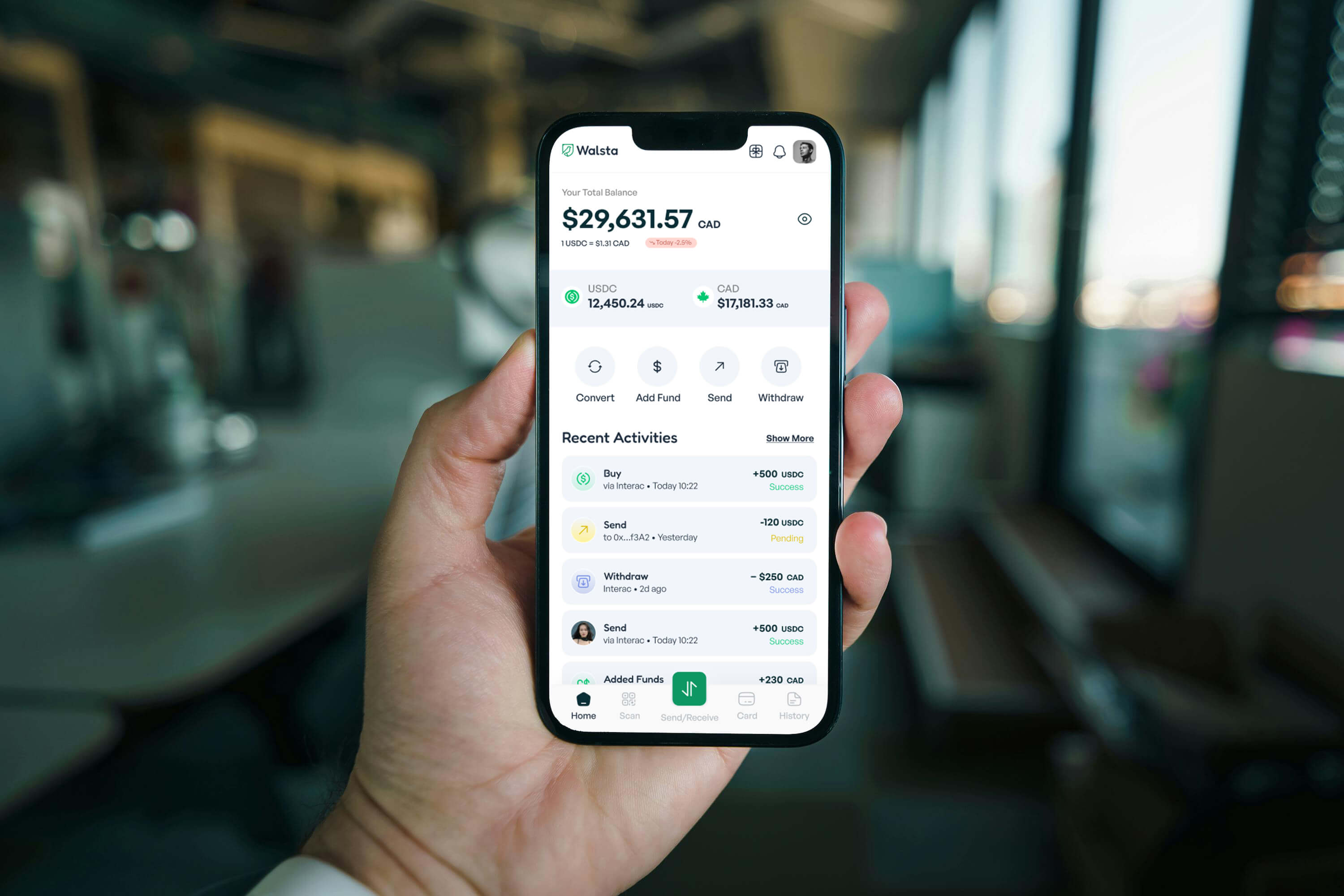 Walsta App Open 